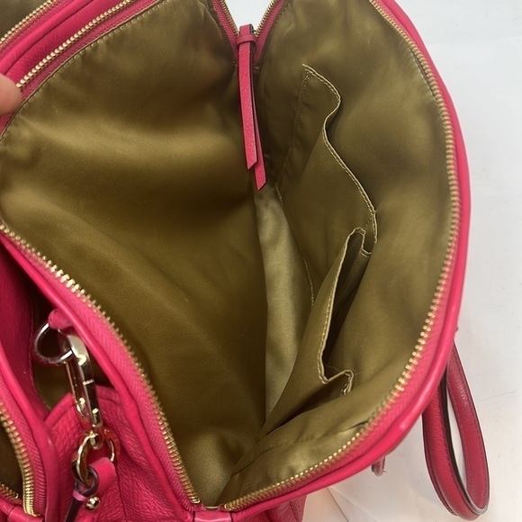 Coach 30092 Madison Embossed Leather Georgie Shoulder Satchel in Pink Ruby - Picture 11 of 16